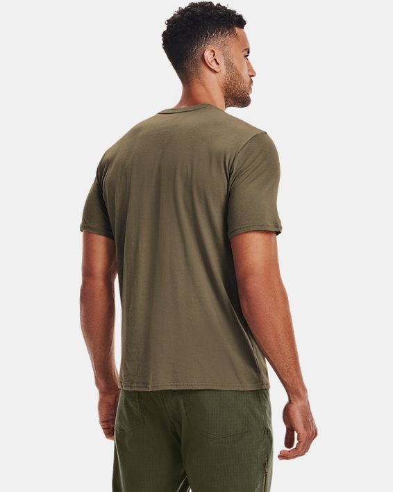 Men's UA Tactical Cotton T-Shirt, Brown, pdpMainDesktop image number 1
